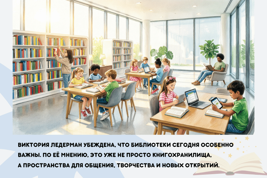 Виктория Ледерман считает, что библиотеки очень нужны Виктория Ледерман считает, что библиотеки очень нужны