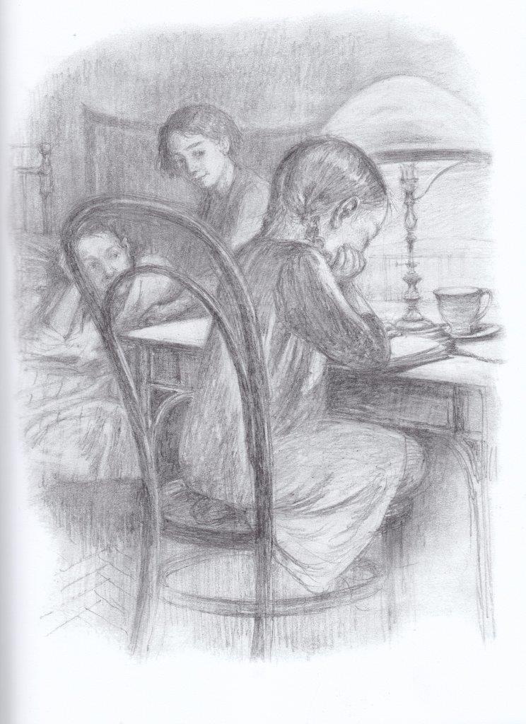 Нажмите для увеличения. Иллюстрации из книги Фонякова Э. Е. Хлеб той зимы.