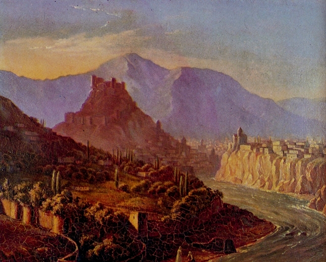Вид Тифлиса. Картина М. Ю. Лермонтова. Масло. 1837